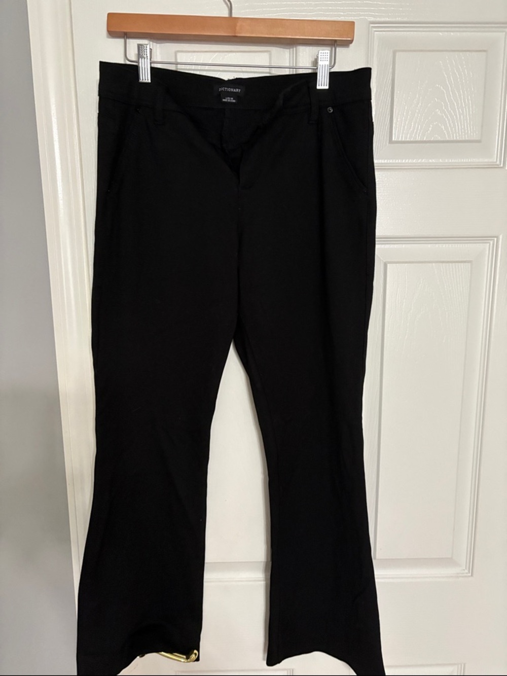 Black Stretch Boot-Cut Pants Dictionary size L/12-14